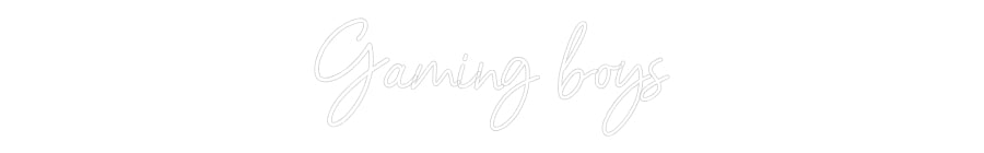Custom Neon: Gaming boys