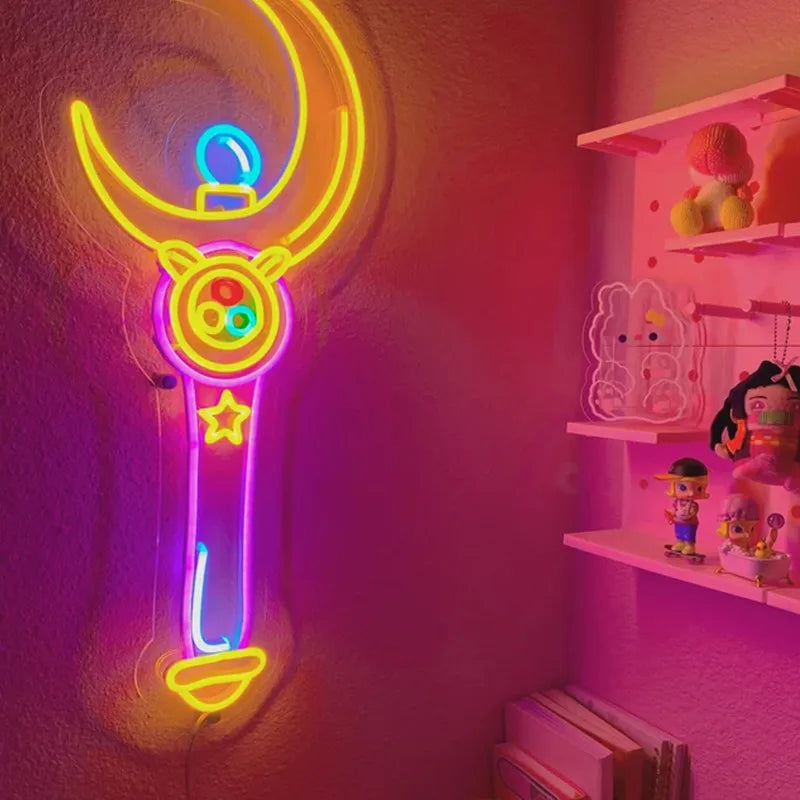 Sailor Moon Magic Stick Neon Sign