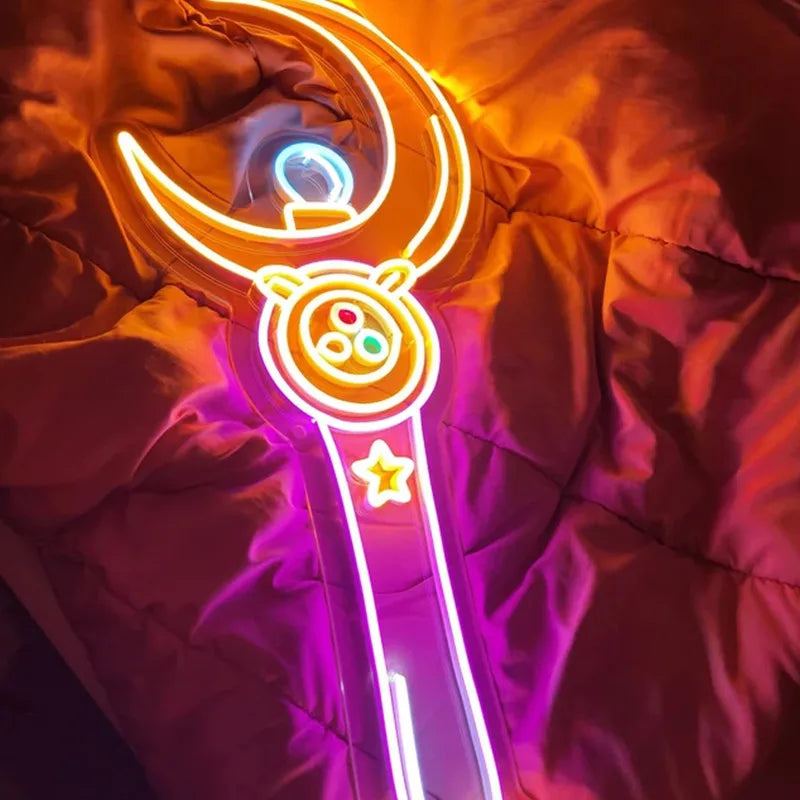 Sailor Moon Magic Stick Neon Sign
