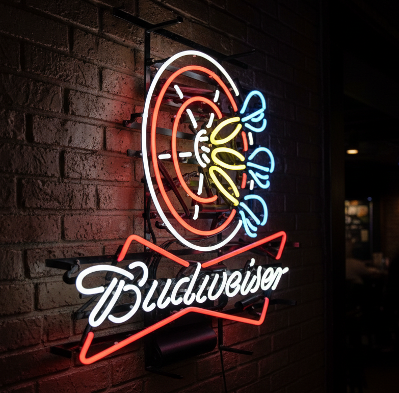 Budweiser Dart Board Neon Sign