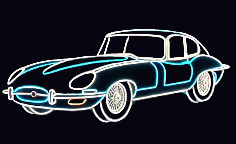 Jaguar E-Type Neon Sign