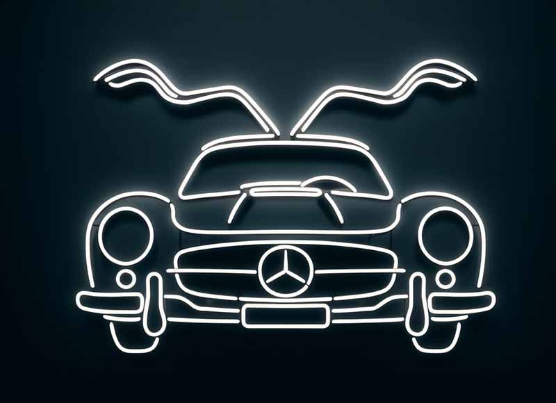 Mercedes-Benz 300SL Gullwing Neon Sign