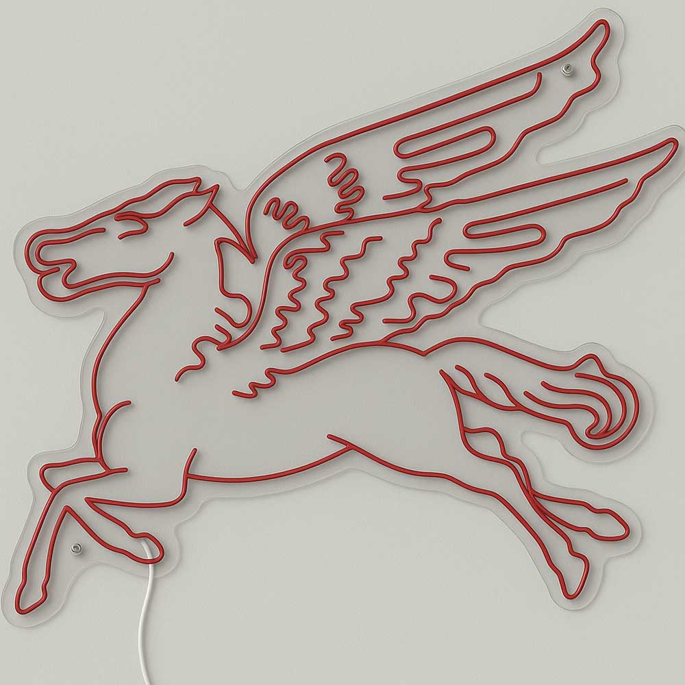 Mobilgas Pegasus Neon Sign Vintage Inspired