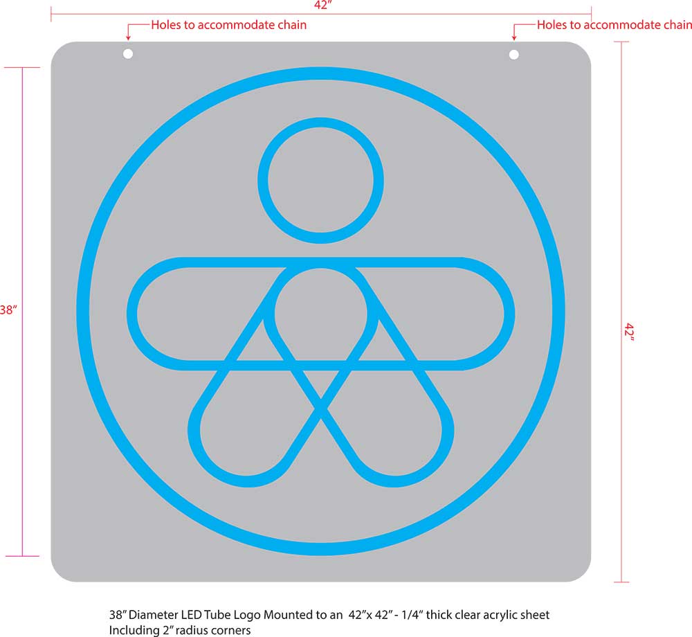 Warren Associates Logo Neon Sign