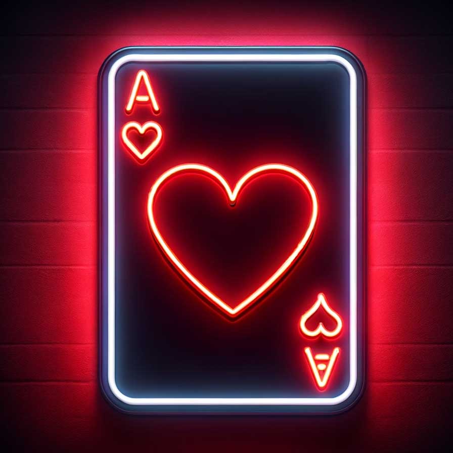 Ace Of Hearts Neon Sign