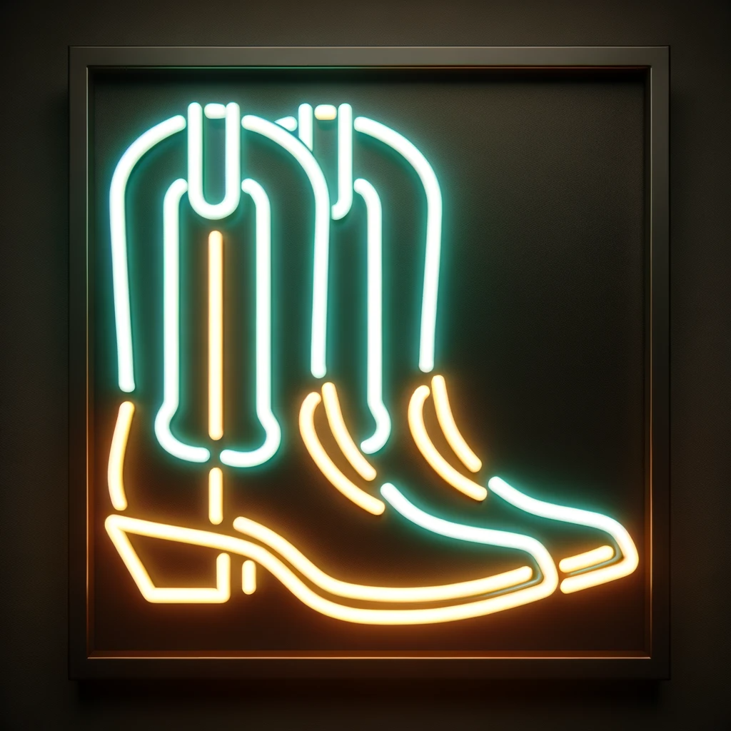 Cowboy Boots Neon Sign
