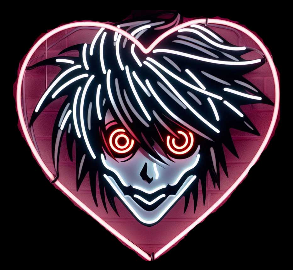 light yamami heart neon sogn