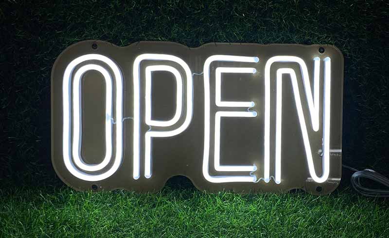 Double Tubing OPEN Neon Sign
