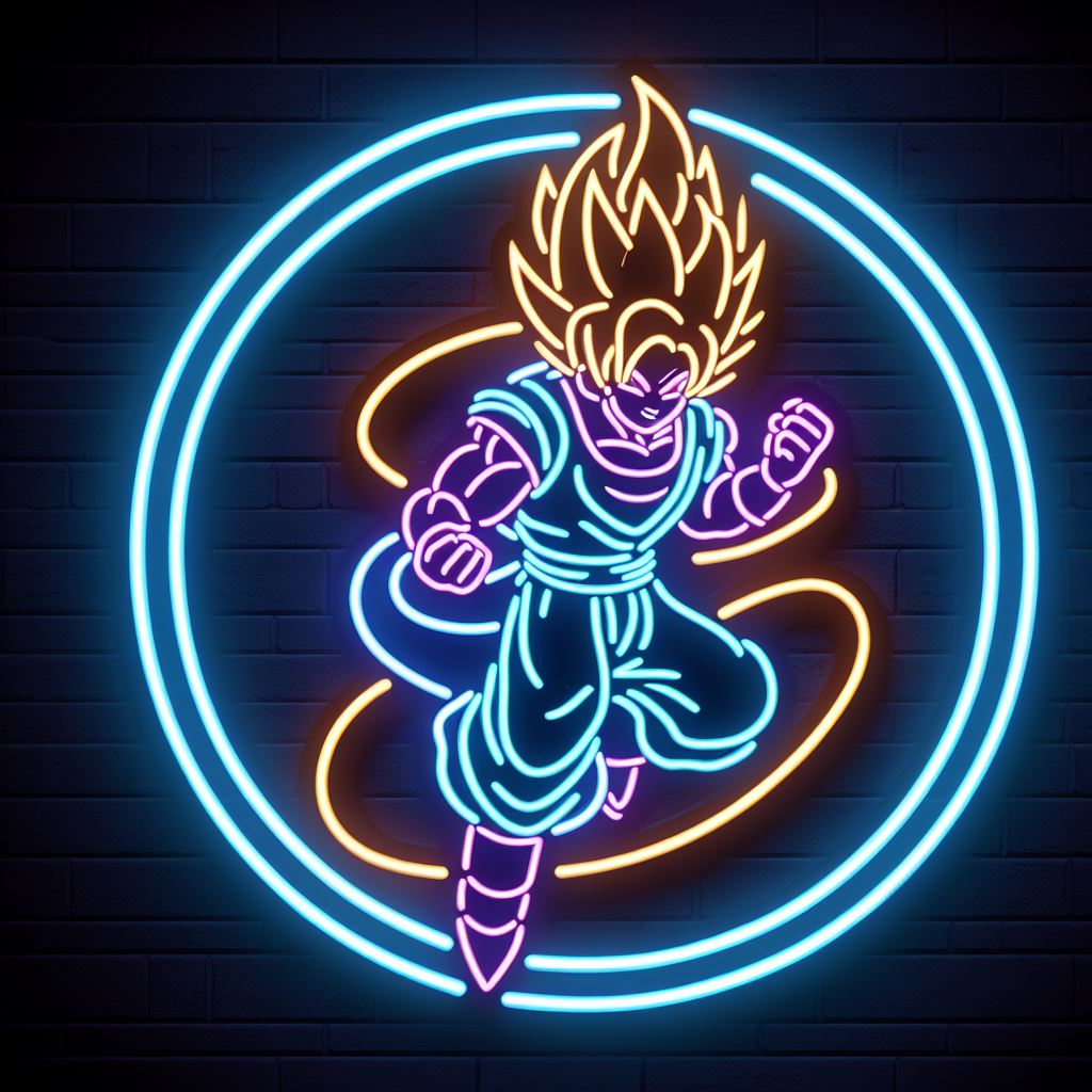 large full body dragon ball neon sign