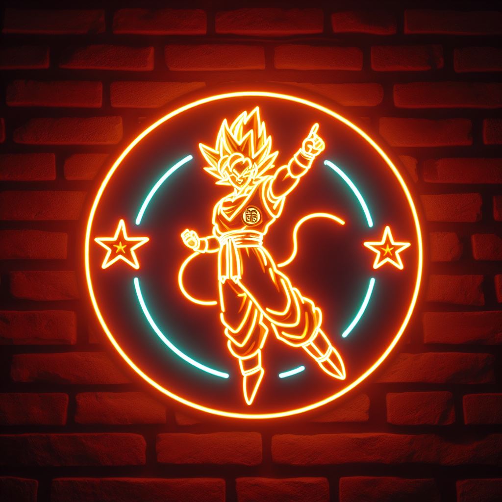 dragon ball stars neon sign