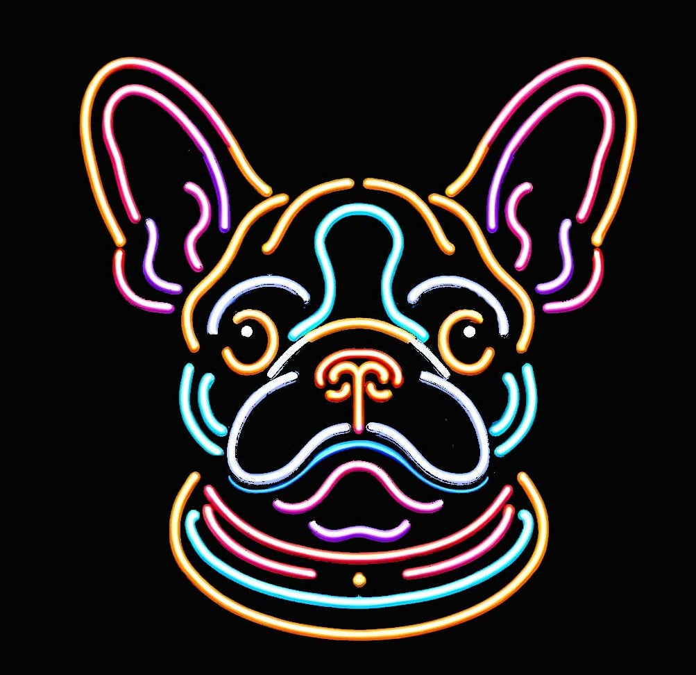french bulldog neon sign