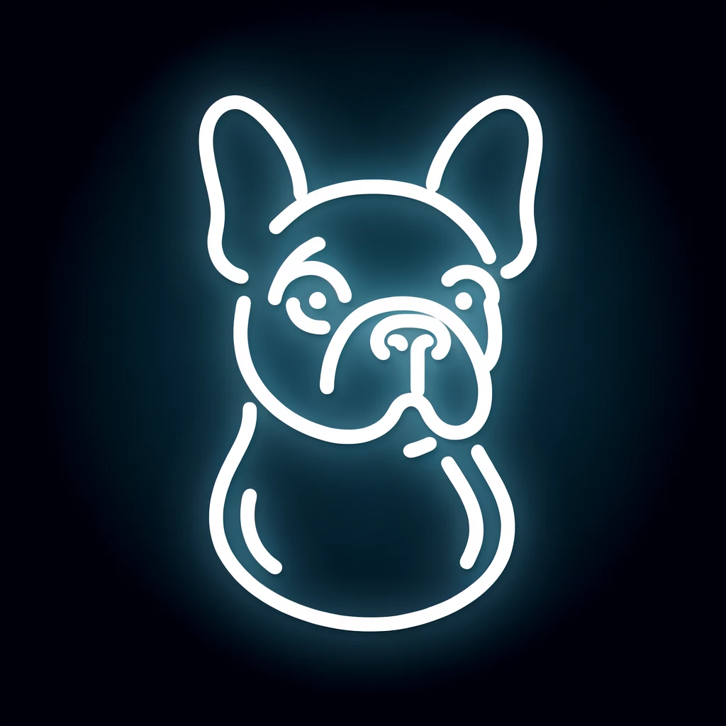 french bulldog neon sign