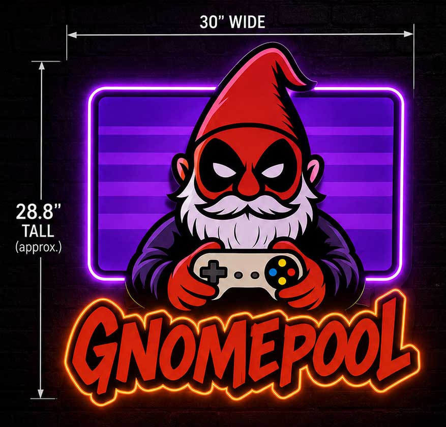 Custom GNOMEPOOL Neon Sign