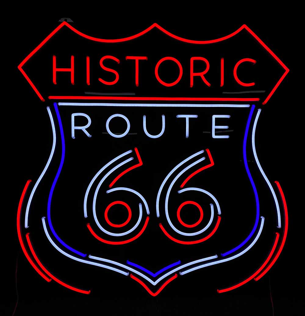 Historic Route 66 Neon Sign