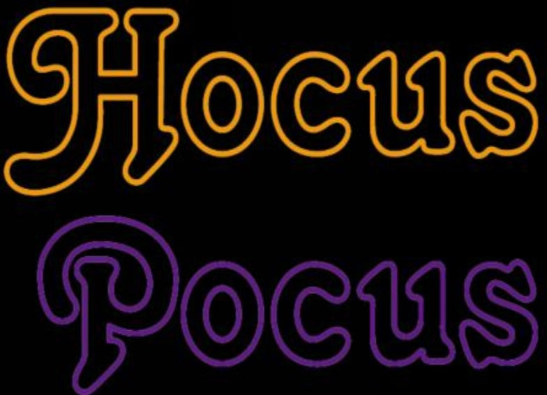 hocus pocus neon sign