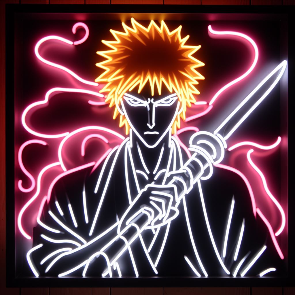 ichigo kurosaki from bleach neon sign
