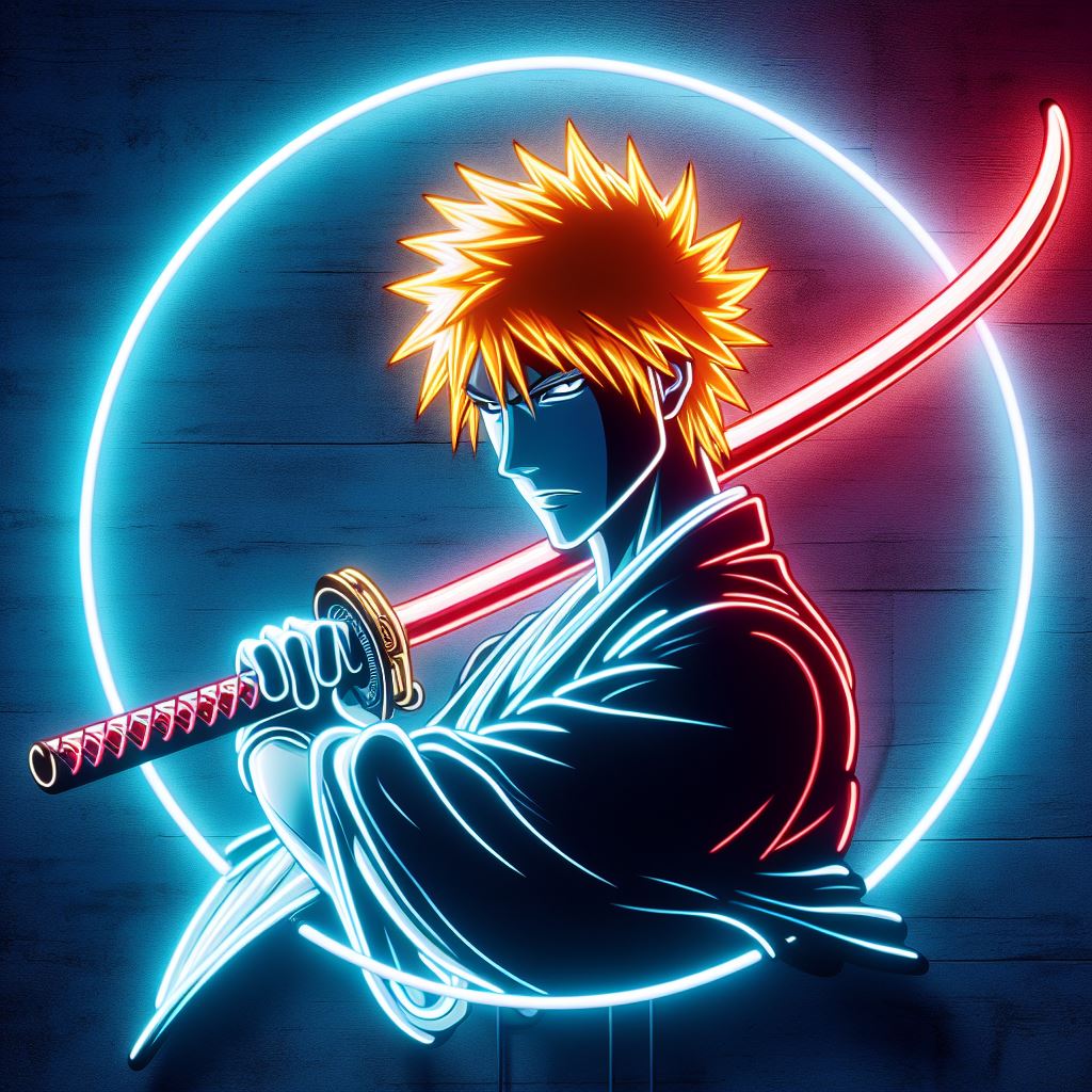 ichigo kurosaki bleach neon sign