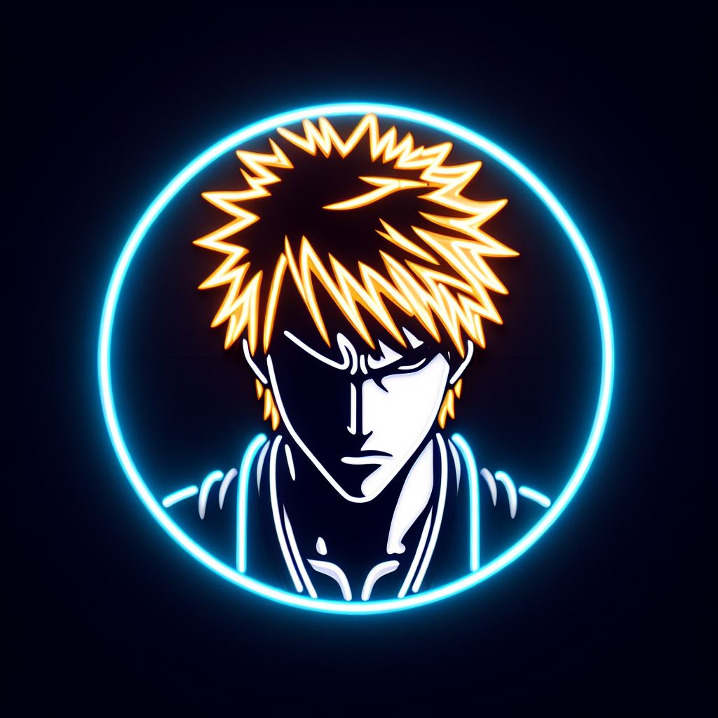 ichigo kurosaki from bleach neon sign