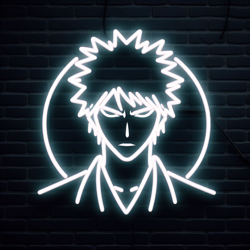 ichigo kurosaki from bleach neon sign