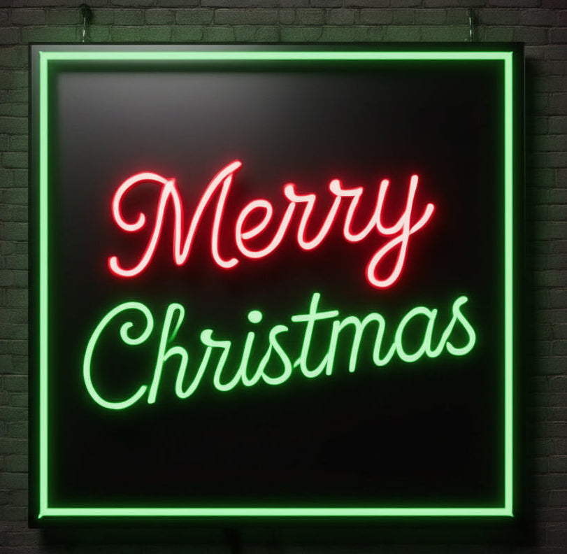 merry christmas neon sign