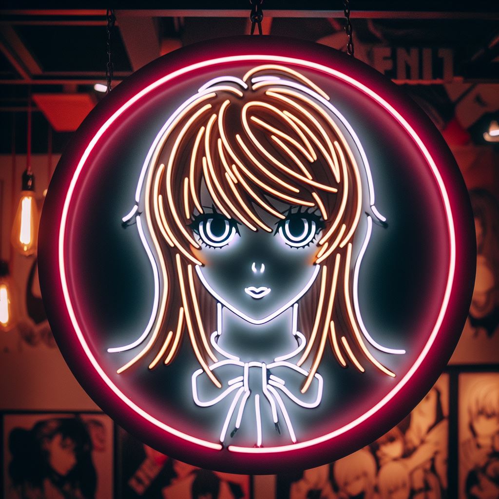 misa amane death note neon sign