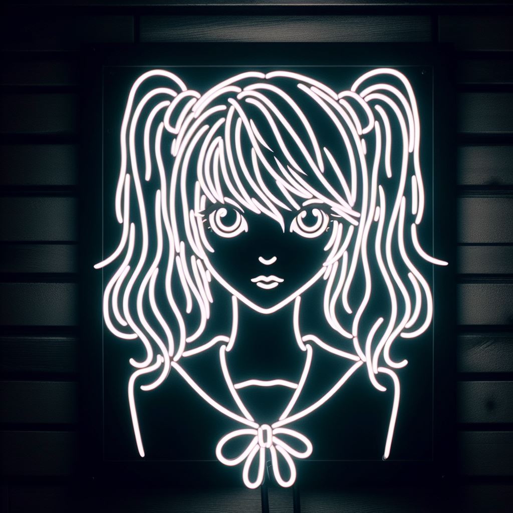 misa amane death note neon sign