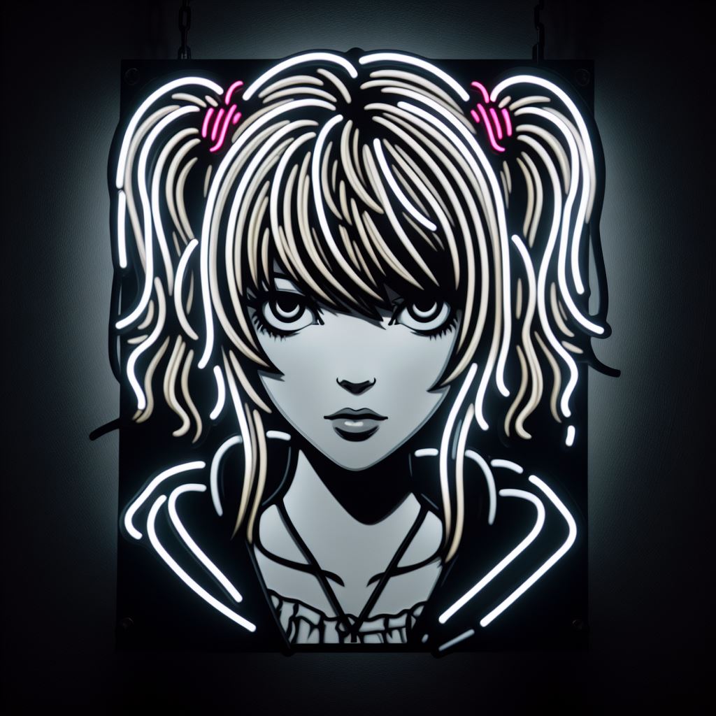 misa amane death note neon sign