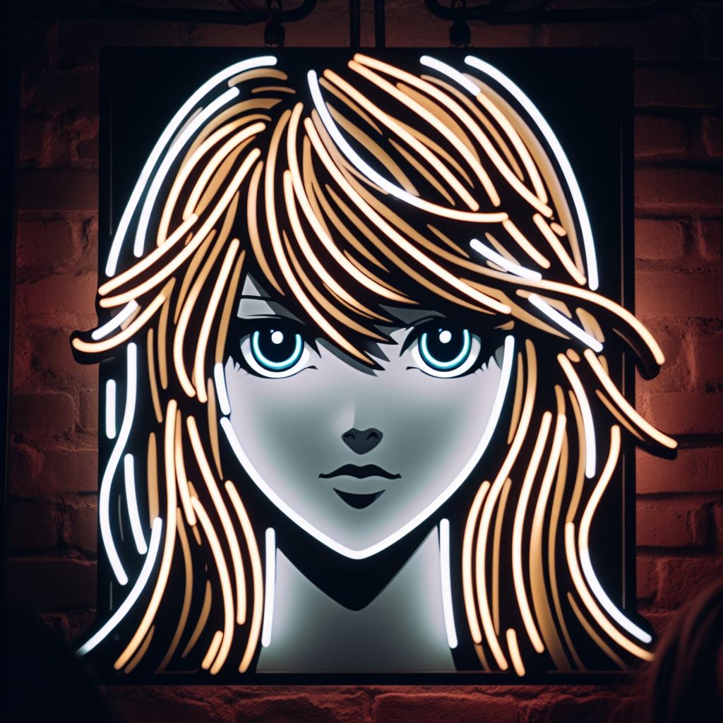 misa amane death note neon sign