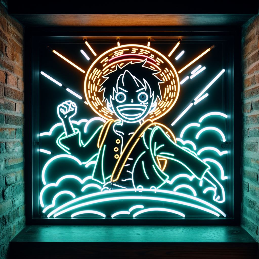 monkey d luffy neon sign