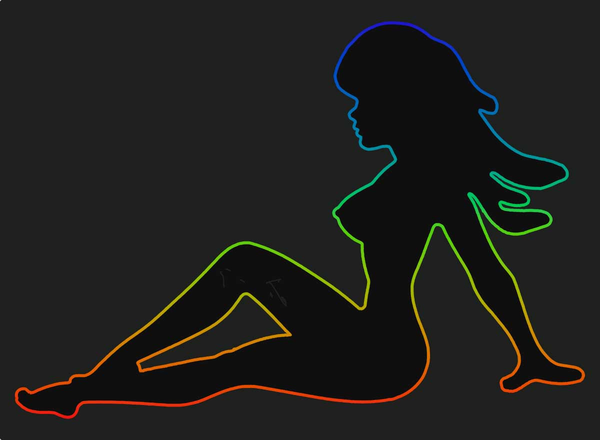 Mudflap Girl Neon Sign