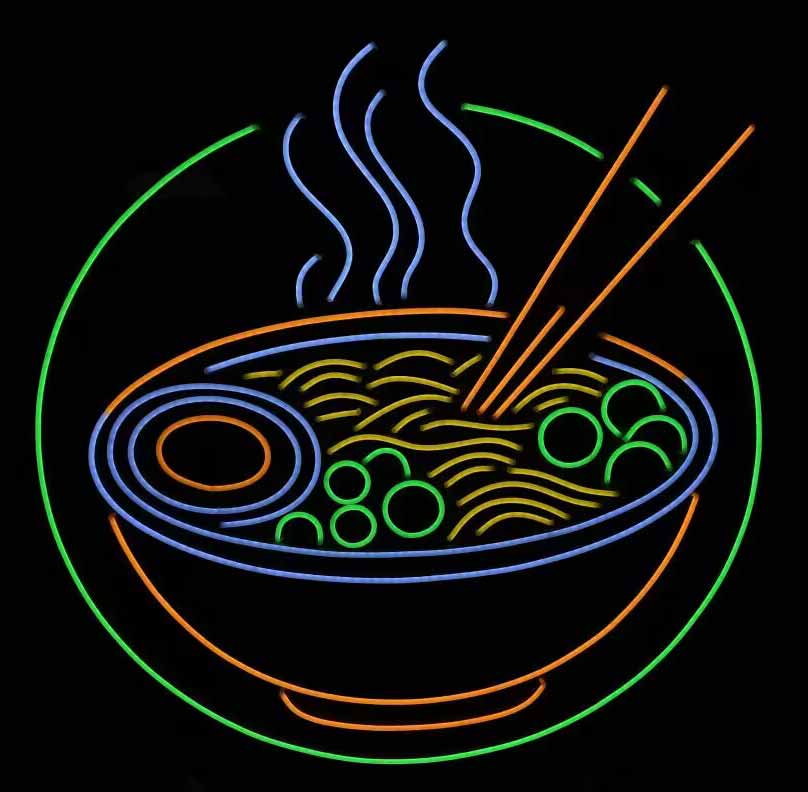 Ramen Noodles Bowl Neon Sign