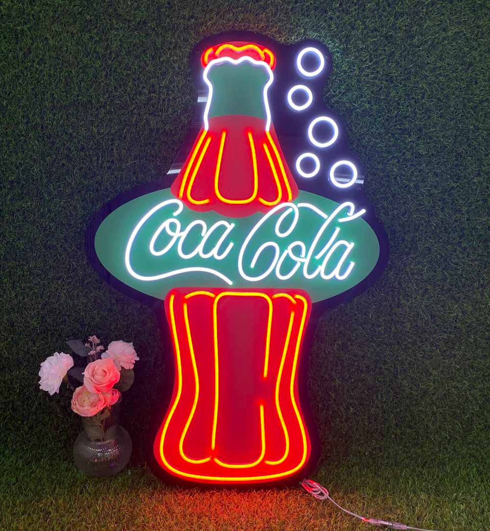 Retro Coca Cola Bottle Neon Sign