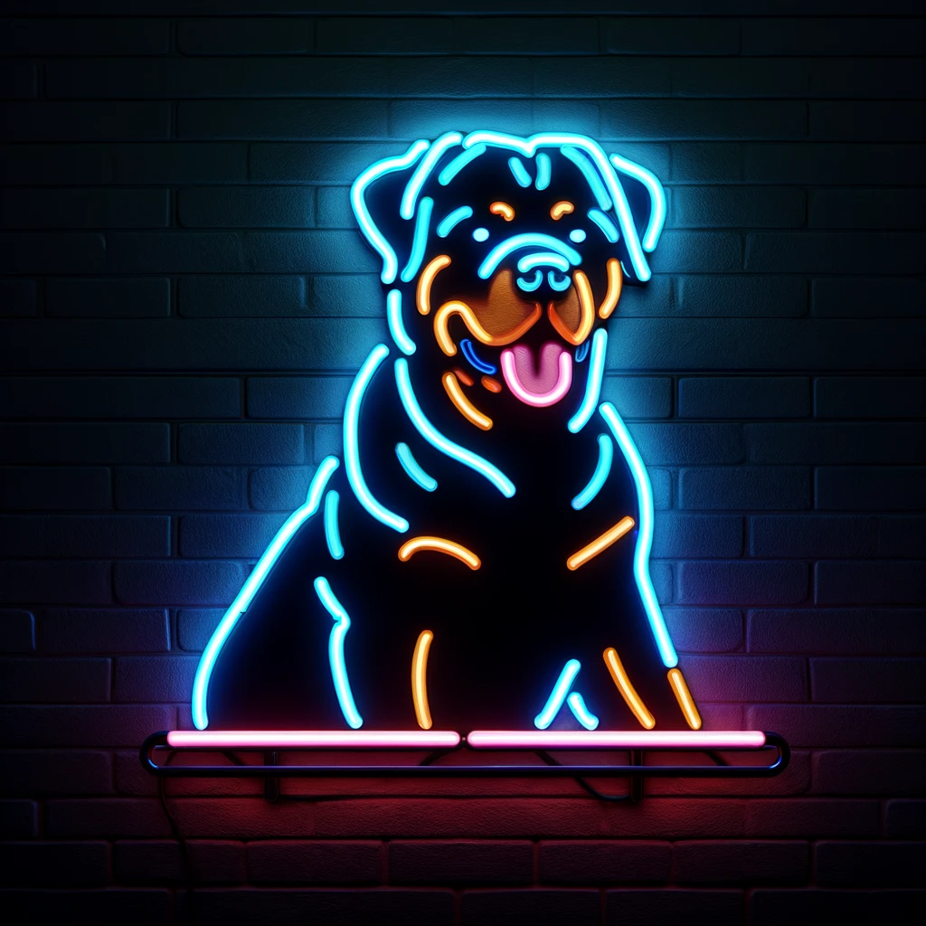 rottweiler neon sign