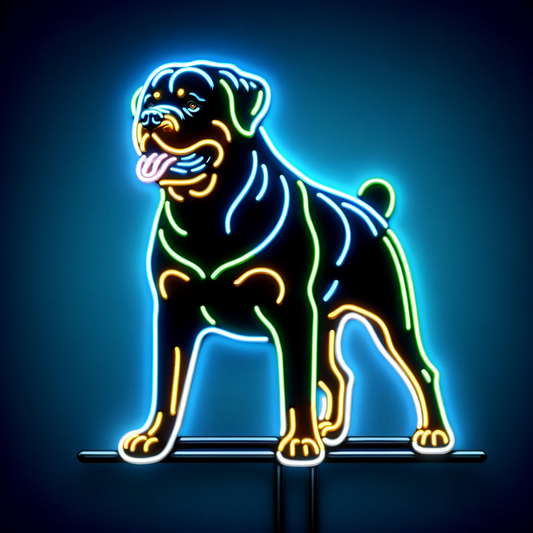rottweiler neon sign