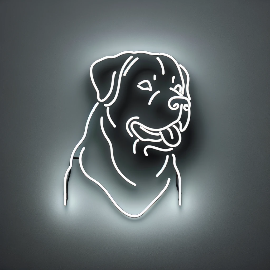 rottweiler neon sign