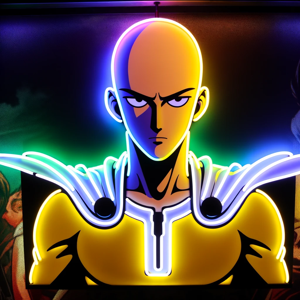 saitama neon sign