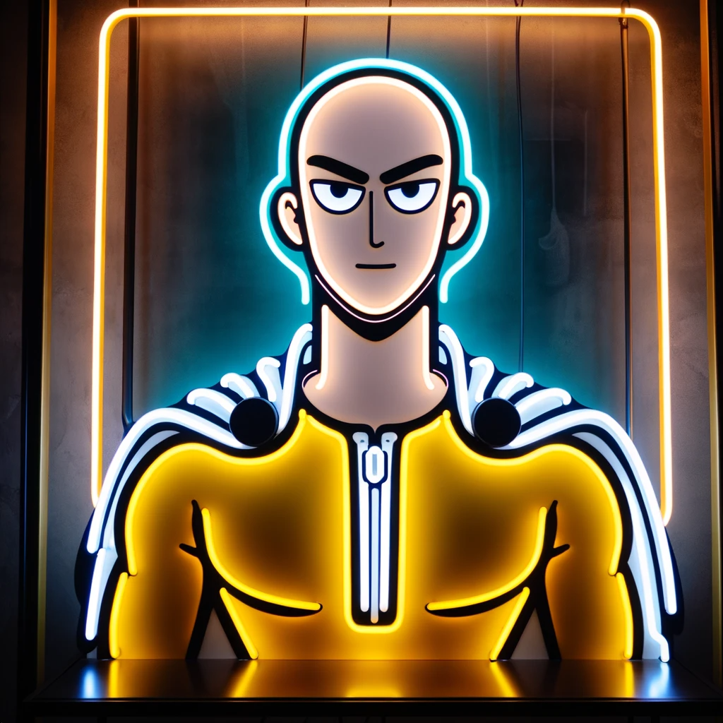 saitama neon sign