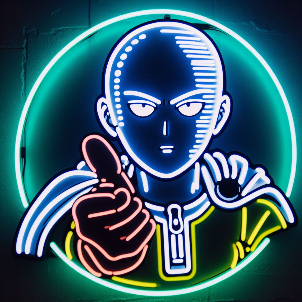 saitama neon sign