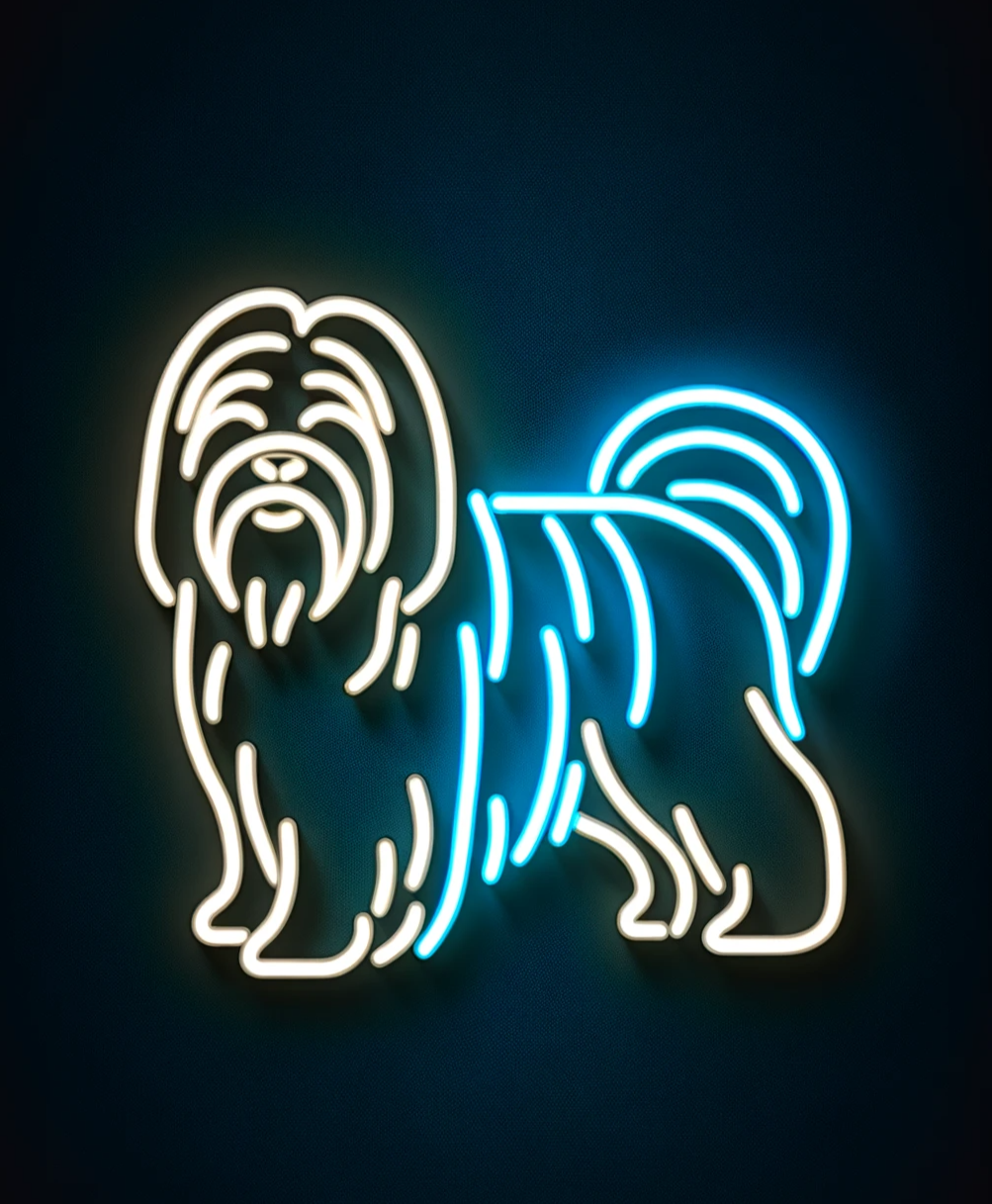 shih tzu neon sign
