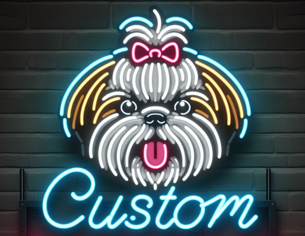 shih tzu custom neon sign