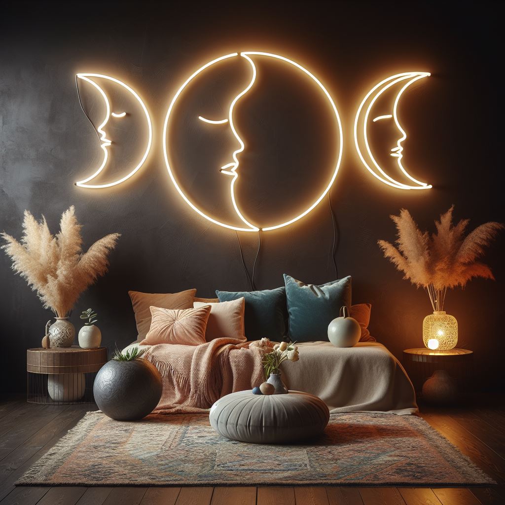 sleeping moons neon sign