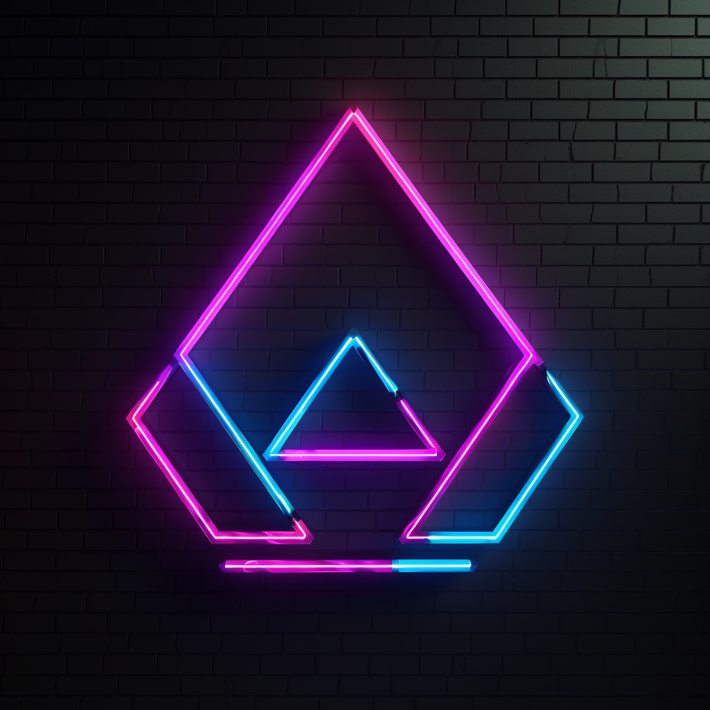 soaring geometric neon sign