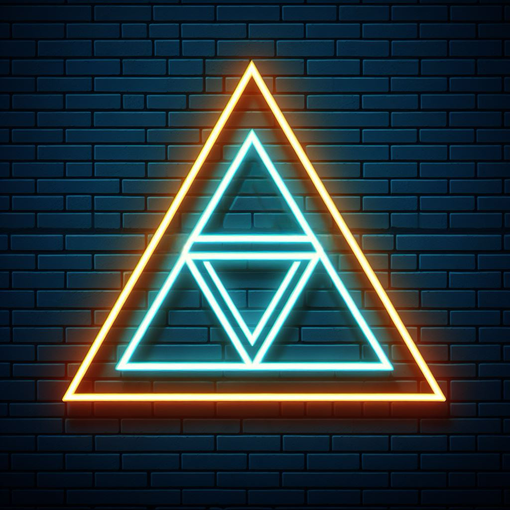 third eye geometric neon sign
