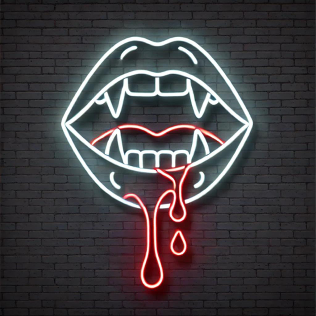 Vampires Blood Drip Neon Sign