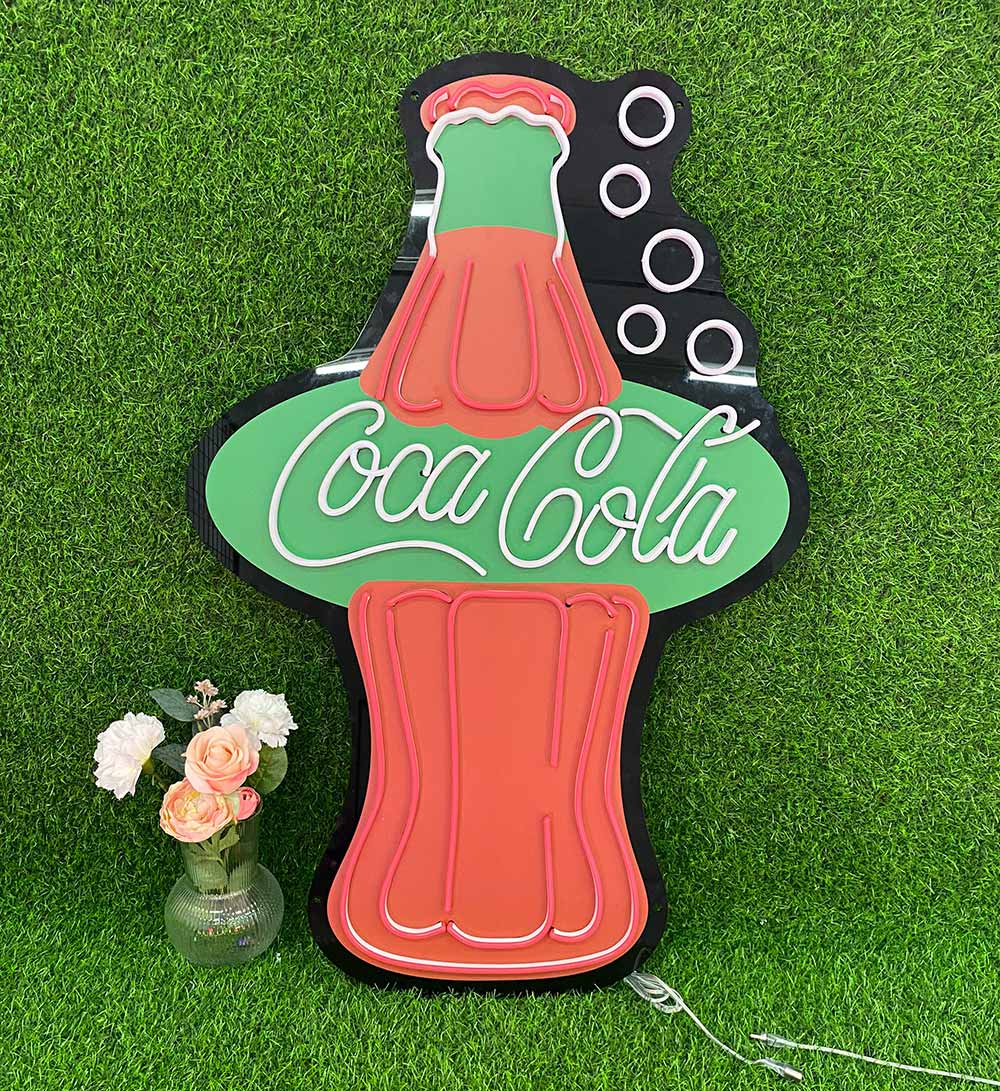 Vintage Coca Cola Bottle Neon Sign