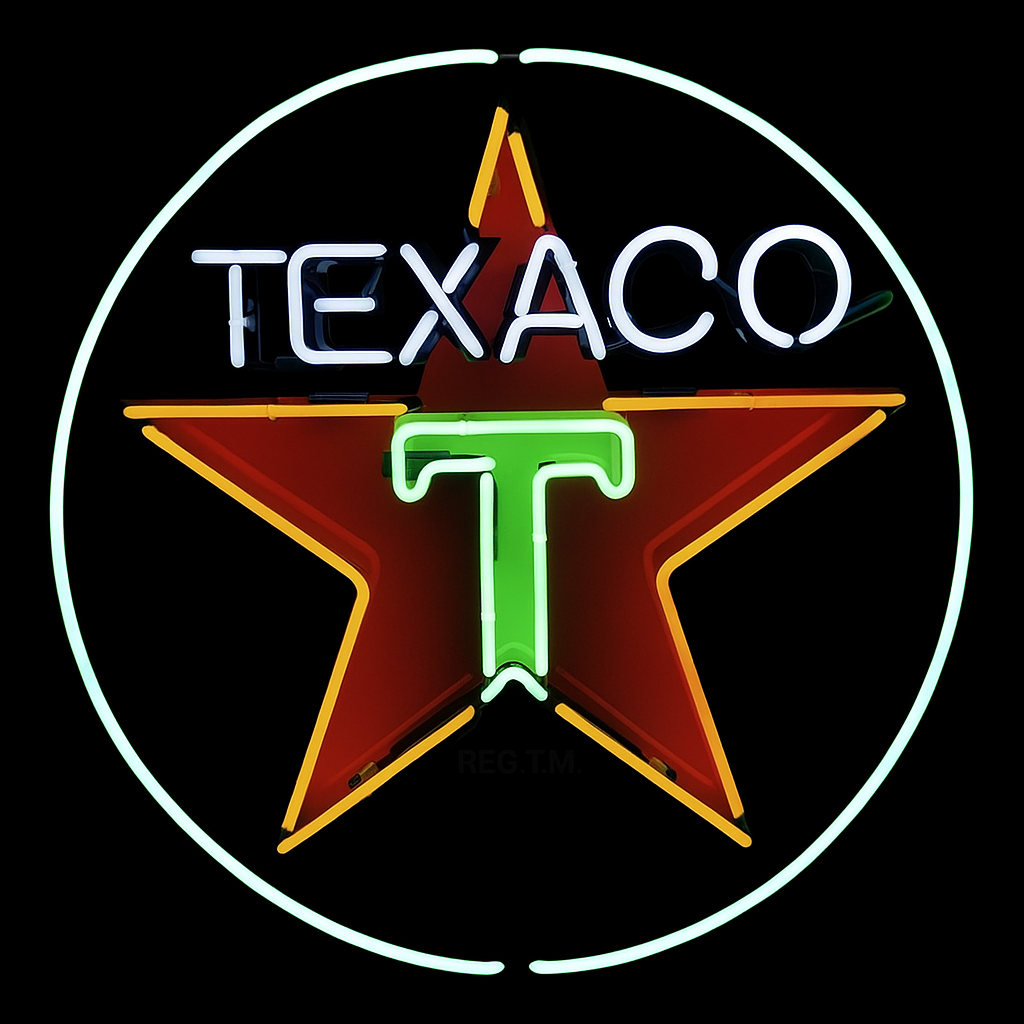Texaco Neon Sign Vintage Inspired