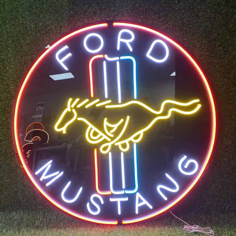Vintage Ford Mustang Neon Sign