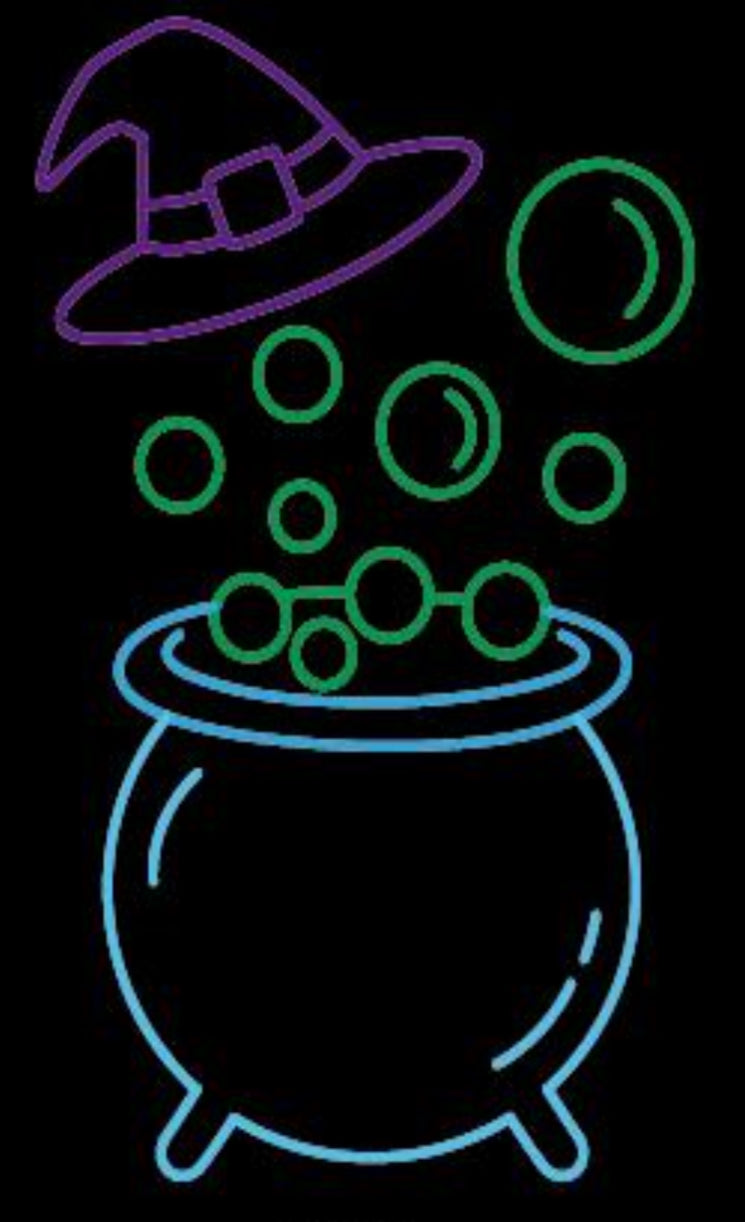 witch stew halloween neon sign