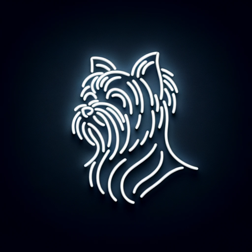yorkshire terrier neon sign