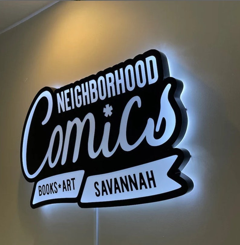 Comics Backlit Sign